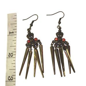 3 for $10 💲 Brass Dangle Chandelier Earrings